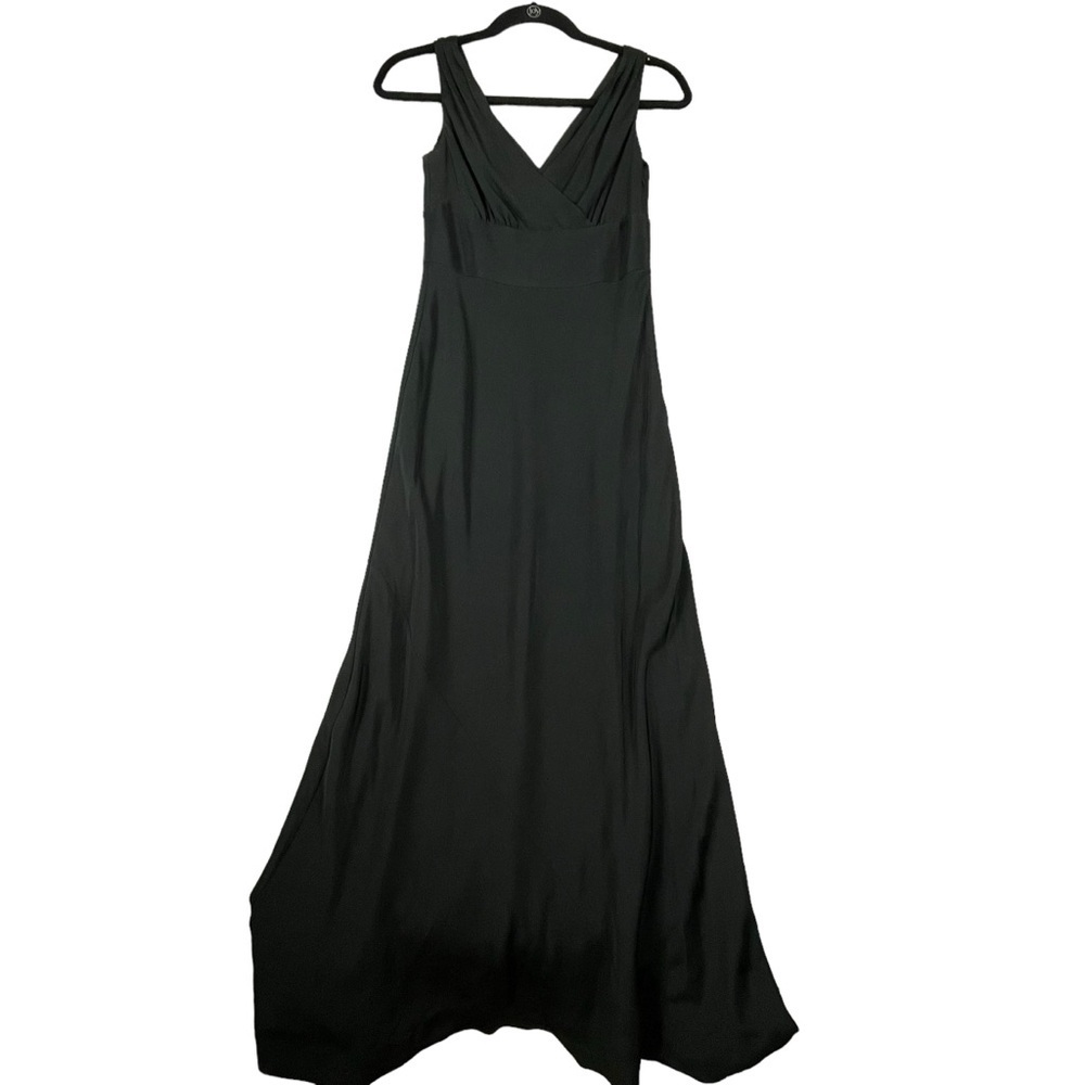 J. Crew Sophia Black 100% Silk Maxi Dress Formal Evening Cocktail Gala - Sz 0P